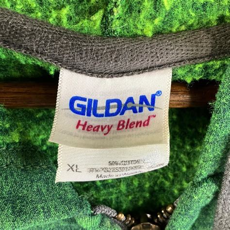 Gildan Heavy Blend Green Full Zip Fleece... - Depop