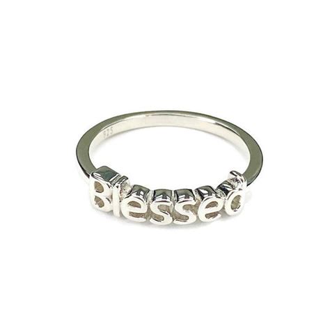 Sterling Silver Blessed Ring Etsy