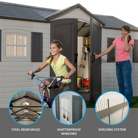 Lifetime X Dual Entry Storage Shed Plastic Building