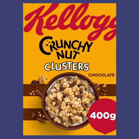 Kelloggs Crunchy Nut Clusters Chocolate Breakfast Cereal 400g