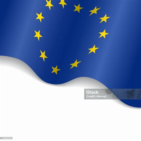 Ilustración De Bandera De La Unión Europea Ondulado Fondo Abstracto