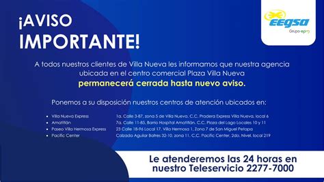 EEGSAGuatemala On Twitter EEGSAinforma Que Debido A Los Recientes