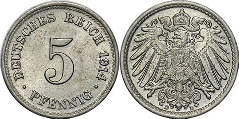 Deutschland Pfennig D J Kursm Nze Aus Dem Kaiserreich Stg