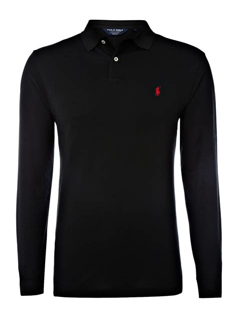 Polo Ralph Lauren Golf Long Sleeve Pro Fit Polo Shirt In Black For Men Lyst