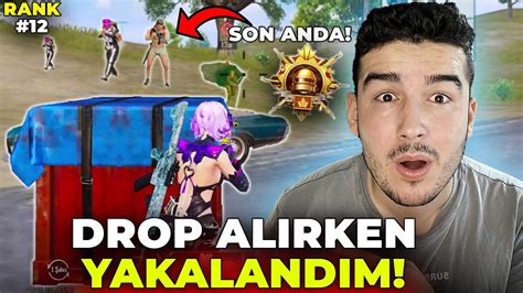 DROP ALIRKEN YAKALANDIM ONE MAN SQUAD RANKED 12 BÖLÜM PUBG MOBILE