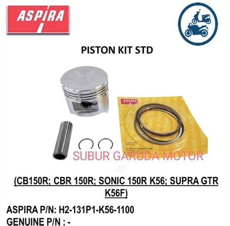 Jual SEHER PISTON KIT SONIC SUPRA GTR CB 150 R NEW TIPE K56 MERK ASPIRA