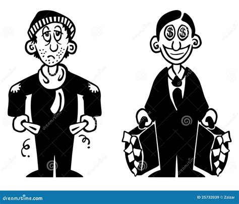 Rich And Poor Stock Vector Illustration Of Happy Society 25732039