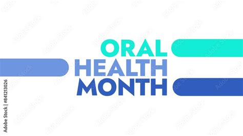 Oral Health Month Colorful Motion Graphics Seamlessly Loopable Text