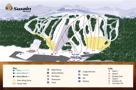 Swain Ski and Snowboard Resort Ski Trail Map - Swain New York United States • mappery