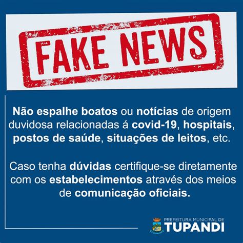 FAKE NEWS Prefeitura Municipal De Tupandi