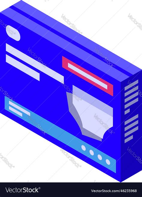 Adult Diaper Pack Icon Isometric Baby Care Vector Image