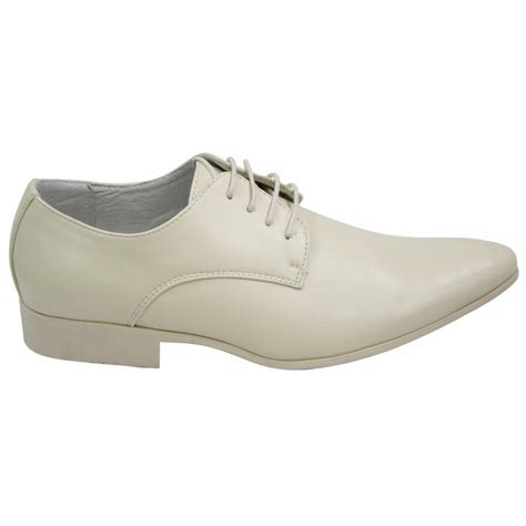 Mens Blue Black Cream Beige Leather Italian Design Shoes Pointed Laced
