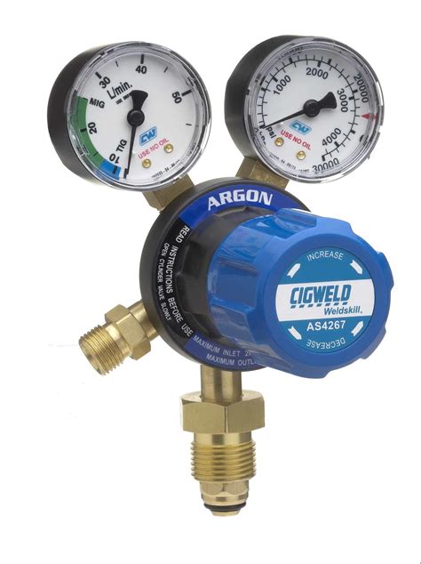 Cigweld Twin Gauge Argon Gas Regulator Flowmeter Welding Pressure