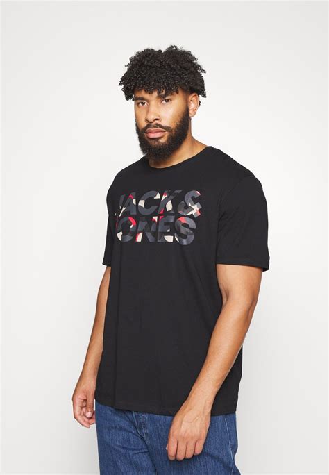 Jack And Jones Jjramp Tee Crew Neck T Shirt Print Black Zwart Zalando Nl