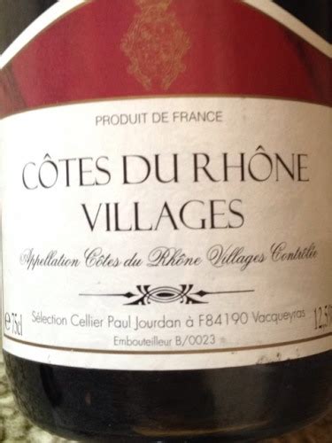 Paul Jourdan Côtes du Rhône Villages Vivino US