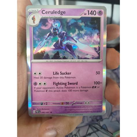 Kw Pokemon En Th Pokemon Ceruledge Holo Rare Shopee