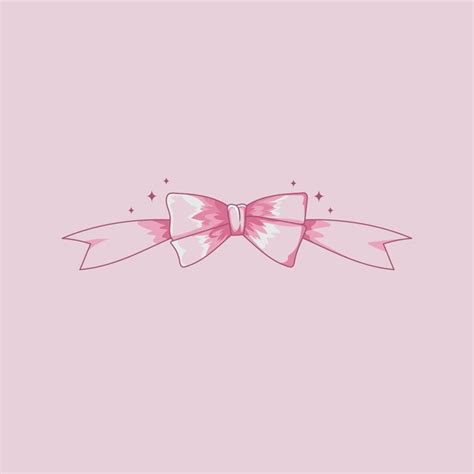 Premium Vector Cute Coquette Style Pink Bow Illustration