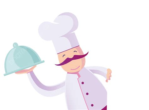 Illustratie Van Een Grappige Italiaanse Chef Kok Met Een Leeg Bord