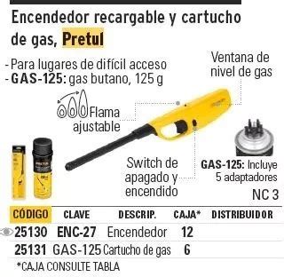 Encendedor Para Cocina Recargable Cm Pretul Mercadolibre