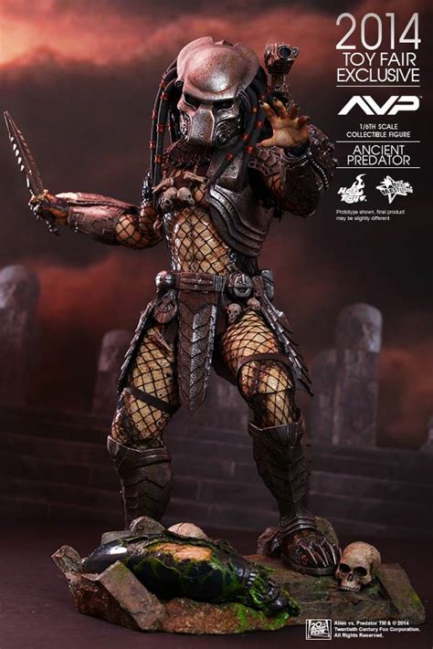 Toy Fair Exclusive Ancient Predator Alien Vs Predator Figure Hot Toys Hi Def