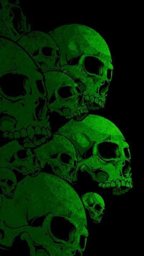 Pin By Pollar Lakov On Wallpaper Skull Wallpaper Dark Green