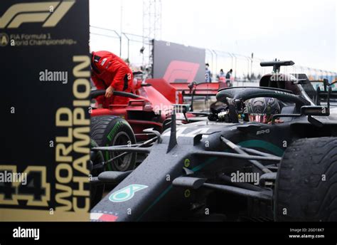 Mercedes Amg F W Celebrates In Parc Ferme Hi Res Stock Photography