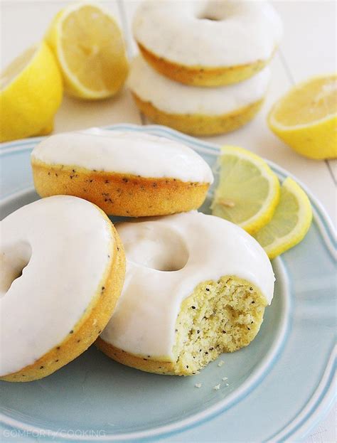 Lemon Poppy Seed Donuts With Vanilla Glaze The Comfort Of Cooking