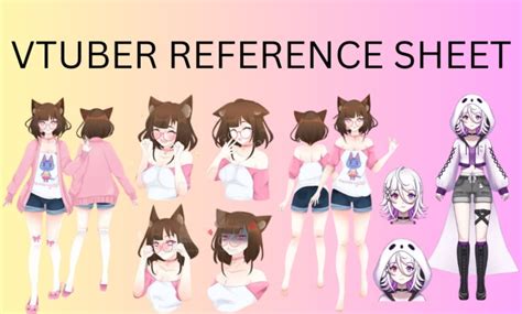 Draw Vtuber Reference Sheet Anime D Character Design For Vtuber Model