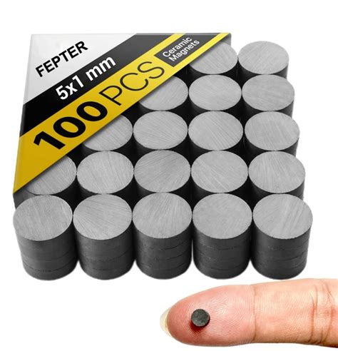 FEPTER Mini Kühlschrankmagnete 100 Stück5x1mm Winzig Rund Magnet