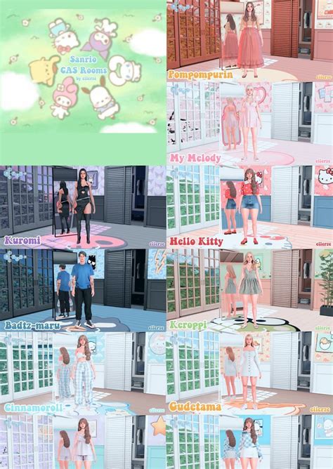 Sanrio CAS Rooms By Ellcrze Patreon Sims 4 Cas Background Tumblr