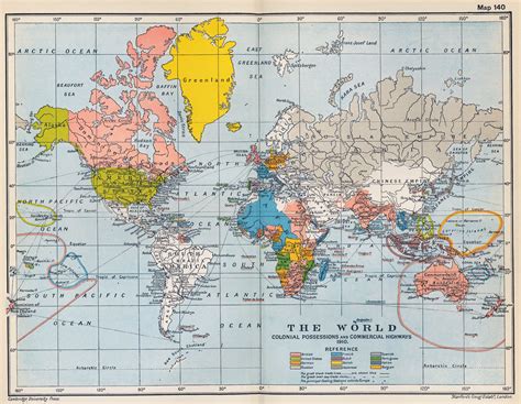 Political World Map 1910 Felice Thomasina