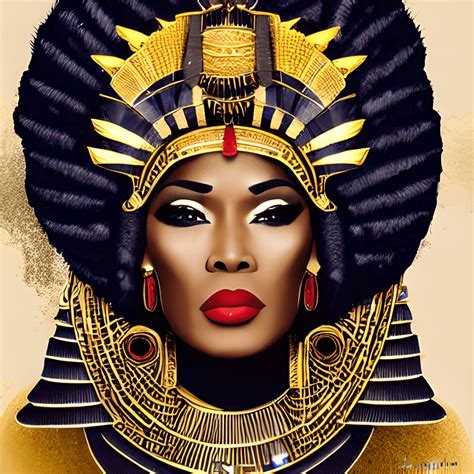 Angela Bassett Style Abstract Melanin Cleopatra Antibarbie Woman · Creative Fabrica