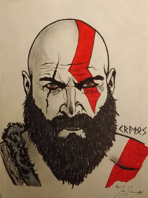 God Of War Drawing - Drawing.rjuuc.edu.np