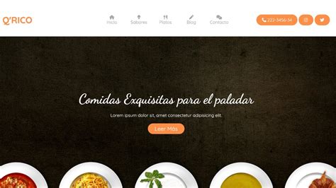 C Mo Crear Una P Gina Web Responsive De Comidas Html Css