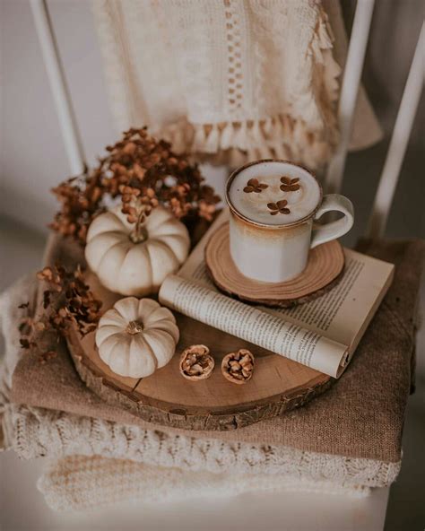 Cozy Autumn Coffee with Pumpkins