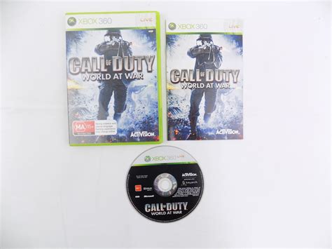 Mint Disc Xbox Call Of Duty World At War Inc Manual Free Postage