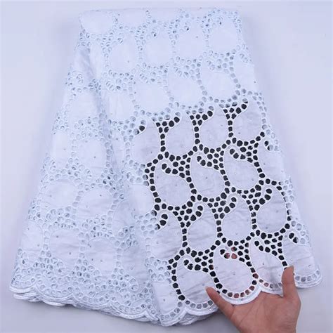 White African Net Lace Fabric High Quality Nigerian Bazin Riche