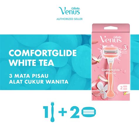 Jual Gillette Venus Alat Cukur Wanita Comfortglide Razor White Tea