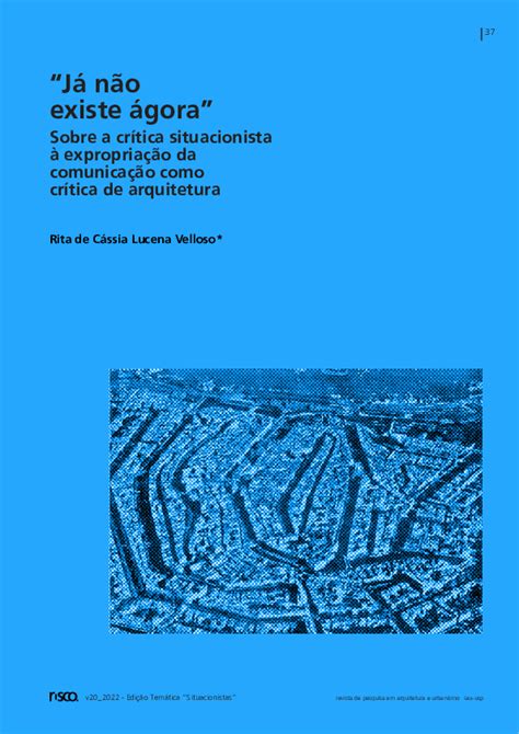 Pdf Já Não Existe ágora” Sobre A Crítica Situacionista à