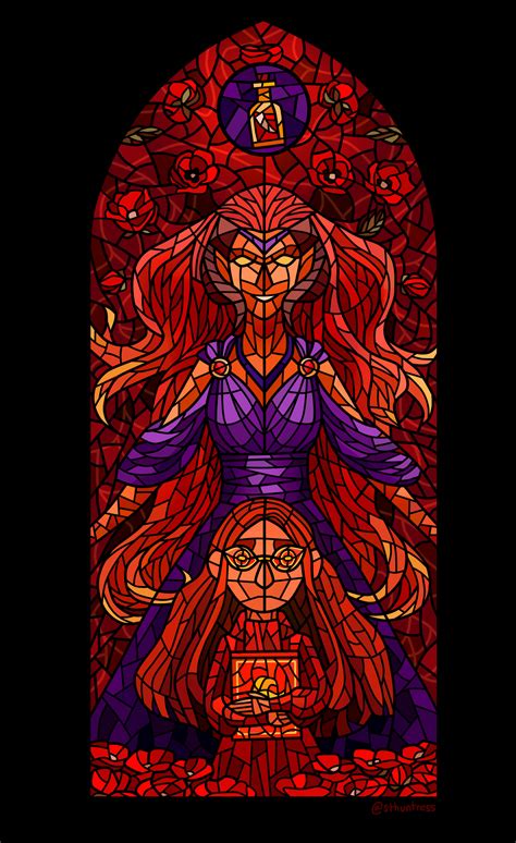 Artstation Avas Demon Stained Glass