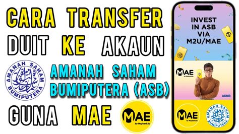 Cara Transfer Duit Ke Asb Guna Mae Youtube