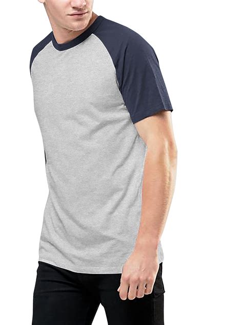 Ma Croix Mens Contrast Raglan Short Sleeve T Shirts Short Sleeve