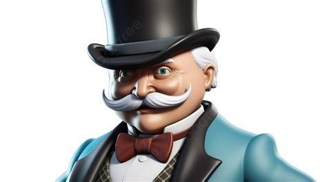 Cartoon Character In A Top Hat And Shirt Background, Pictures Of The Monopoly Guy Background ...