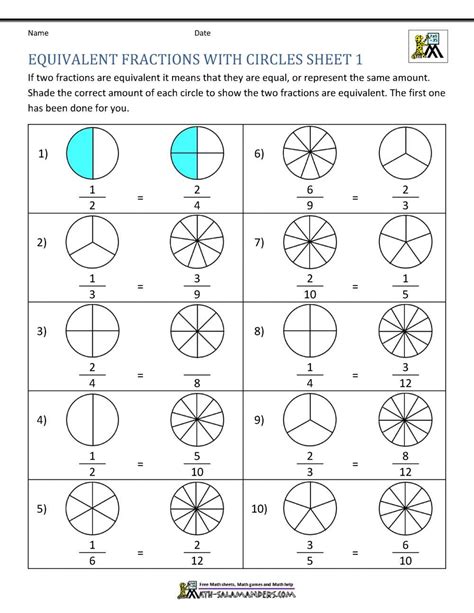 Visualizing fractions with math diagrams