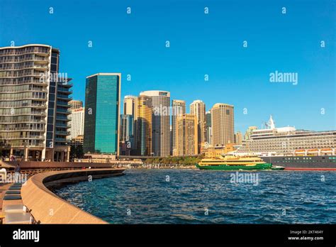 circular quay harbour   railway station  modern buildings