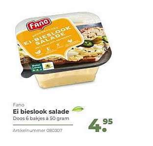 Fano Ei Bieslook Salade Aanbieding Bij Bidfood Folders Nl