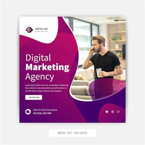 Premium Vector Digital Marketing Agency Social Media Promotion Post Template Design