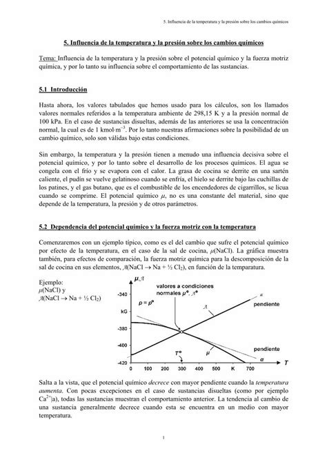 Pdf Influencia De La Temperatura Y La Presi N Sobre Los Pdf