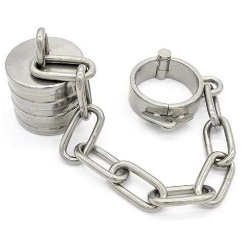 Stainless Steel Chain Penis Weight Scrotum Stretcher Cock Ring Testicle