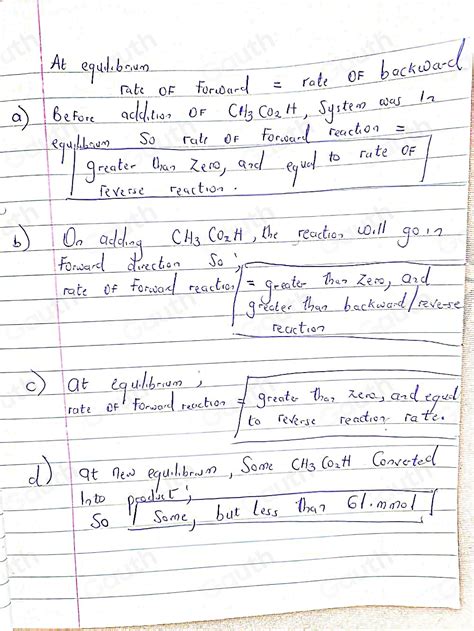 Solved Acetic Acid And Water React To Form Hydronium Cation And